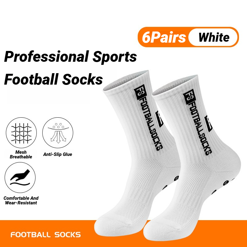 Ankle Support Badminton - 6 paires de chaussettes antidérapantes pour