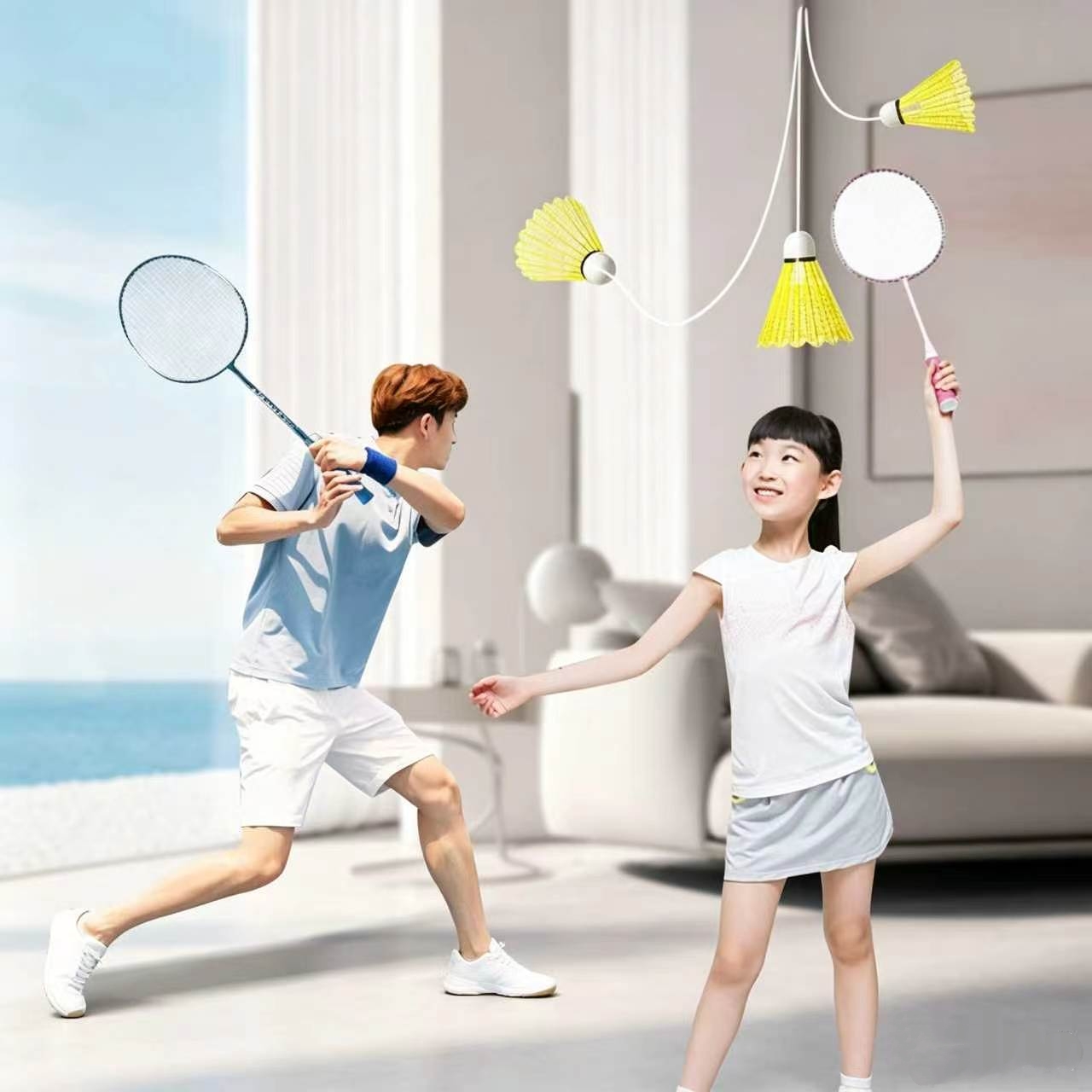 Badminton Counter - Ensemble de badminton élastique 3 pièces