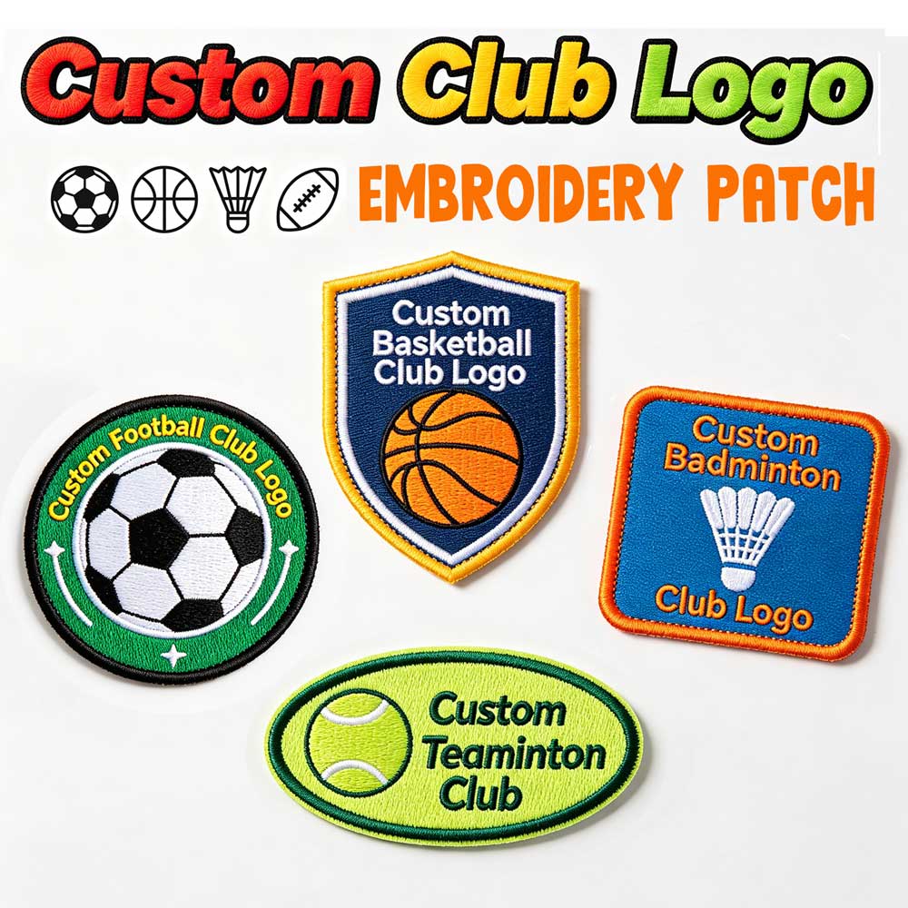 Badminton Club Logo - Écusson brodé personnalisé pour club, badge